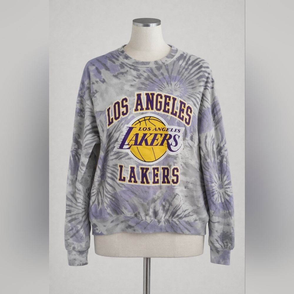 Los Angeles Lakers Tie Dye Sweatshirt XXL | Hybrid NBA Graphic Pullover